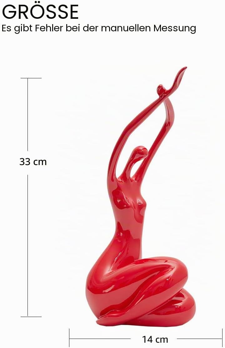 HAUCOZE Frau Figuren Skulptur Yoga Mädchen Dekor Modern Geschenk 33cm | Modern, Ballerina Statue, Fü