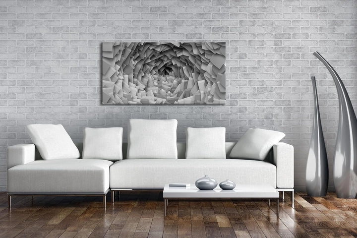 Kunterbunte Notitz-Zettelei Panorama 80x40 cm Effekt: Schwarz/Weiss als Leinwandbild, Motiv fertig g