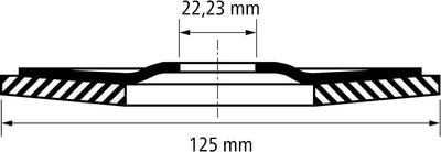 PFERD Fächerscheibe POLIFAN 10 Stück | Ø 125 mm, Z 120, konisch, PSF STEELOX | 67769125 für Stahl un