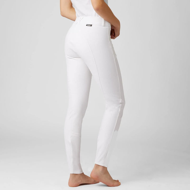 HORZE Damen Reithose Grand Prix, Turnierreithose mit Ledervollbesatz 32 Weiss/Opulenter Garten, 32 W