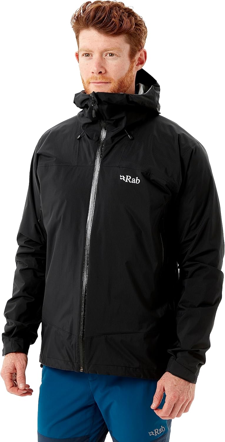 Rab Herren Downpour Plus 2.0 Jacke Regenjacke Hardshelljacke M Schwarz, M Schwarz