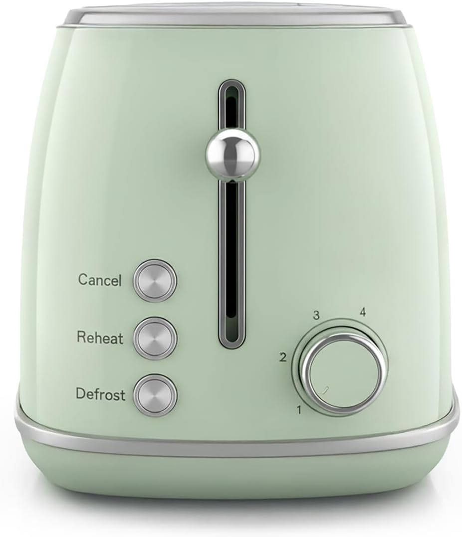 SWEISS Vintage-Toaster GRS7, 2 Schlitze, 6 Bräunungsstufen, Auftaufunktion, Für Baguette geeignet, S