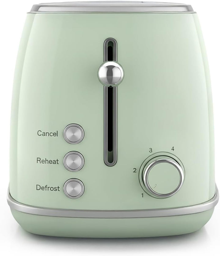 SWEISS Vintage-Toaster GRS7, 2 Schlitze, 6 Bräunungsstufen, Auftaufunktion, Für Baguette geeignet, S