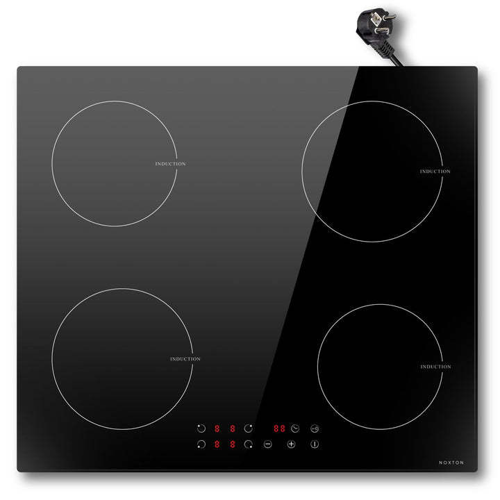 Noxton Domino Induktionskochfeld 60cm, 3500W, 220-240V Autarkes Induktionskochfeld 4 Platten Enibau