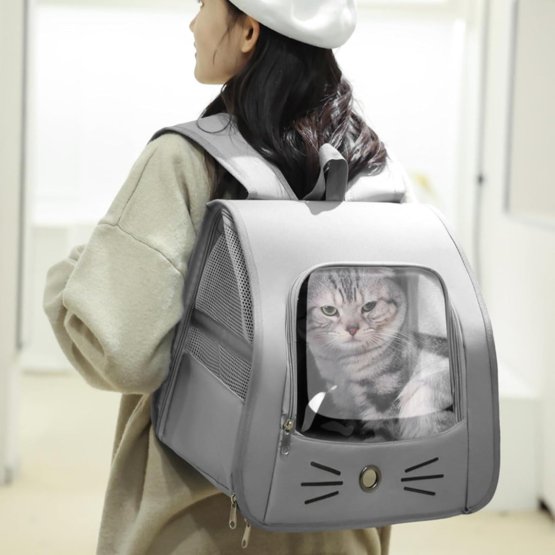 Haustier Rucksack für Kleine Hunde Katzen, Tragbare und Faltbare Katzenrucksack, Hunderucksack, Trag