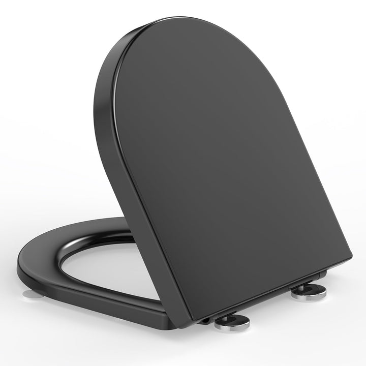 YEAUPE PRO WC Sitz mit Absenkautomatik D-Form [KURZ], Toilettendeckel mit Puller Lid, Toilettensitz