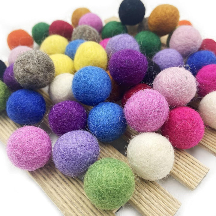 Wolle Fetl Ball 2cm 100pc Wollknäuel DIY Girlande Party Dekor DIY Custom Filz Ball Home Dekor Mischf