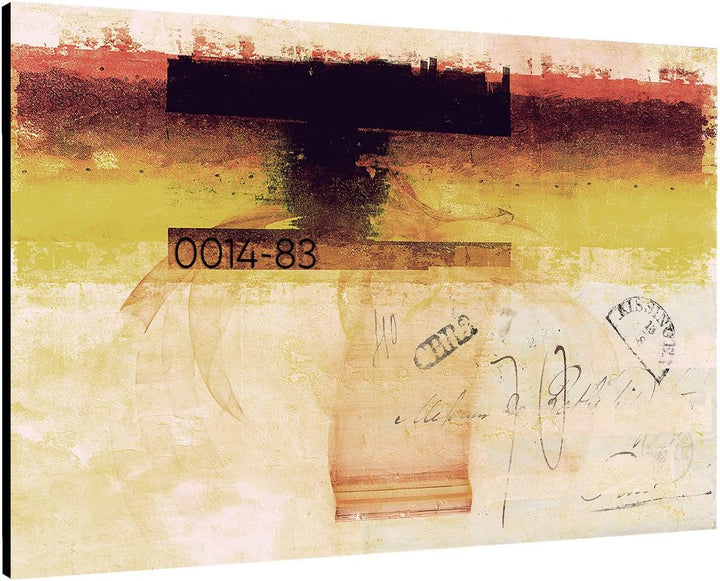Paul Sinus Art Der bittere Gruss - Abstraktes Bild auf Leinwand Abstrakt140_cm_dekoratives LeinLeinw