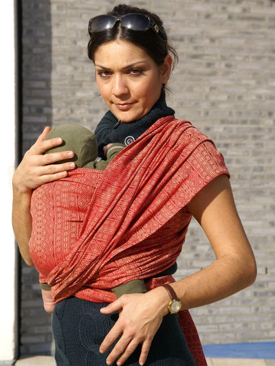 Didymos 200004 Babytragetuch, Modell Indio rubin/ mandarine, Grösse 4 4 rubin/mandarine, 4 rubin/man