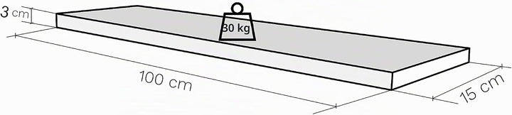 Henor Wandregal FSC® Holzwandregal 100 x 15 x 3 cm. Laden Sie 30 kg. Graphit 100 Graphit 15 Cm, 100