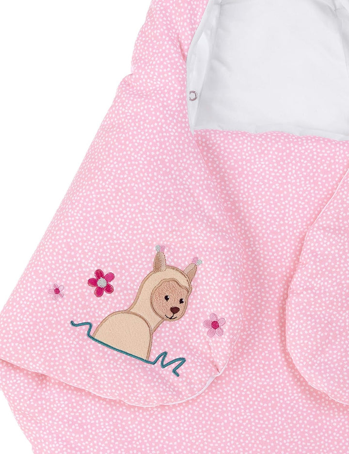 Sterntaler Einschlagdecke Kuschelzoo, Lama Lotte, Wattiert, Alter: Für Babys ab der Geburt, 75 x 90