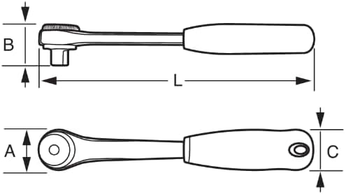 BAHCO BH8120-1/2 1/2" SWIVELHEAD RATCHET WRENCH