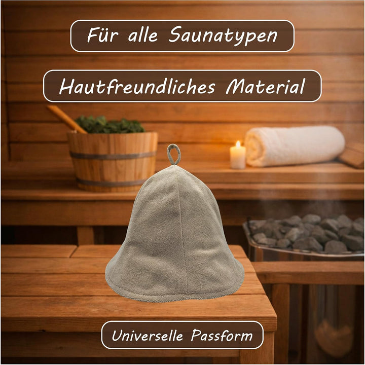 Sauna Hut Damen Perfekte Saunamütze aus Weicher Frottee Damen - ideale Sauna Kopfbedeckung Saunahut