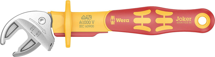 Wera 05020152001 6004 Joker VDE M, VDE-isolierter, selbstjustierender Maulschlüssel, 13 - 16 mm (1/2