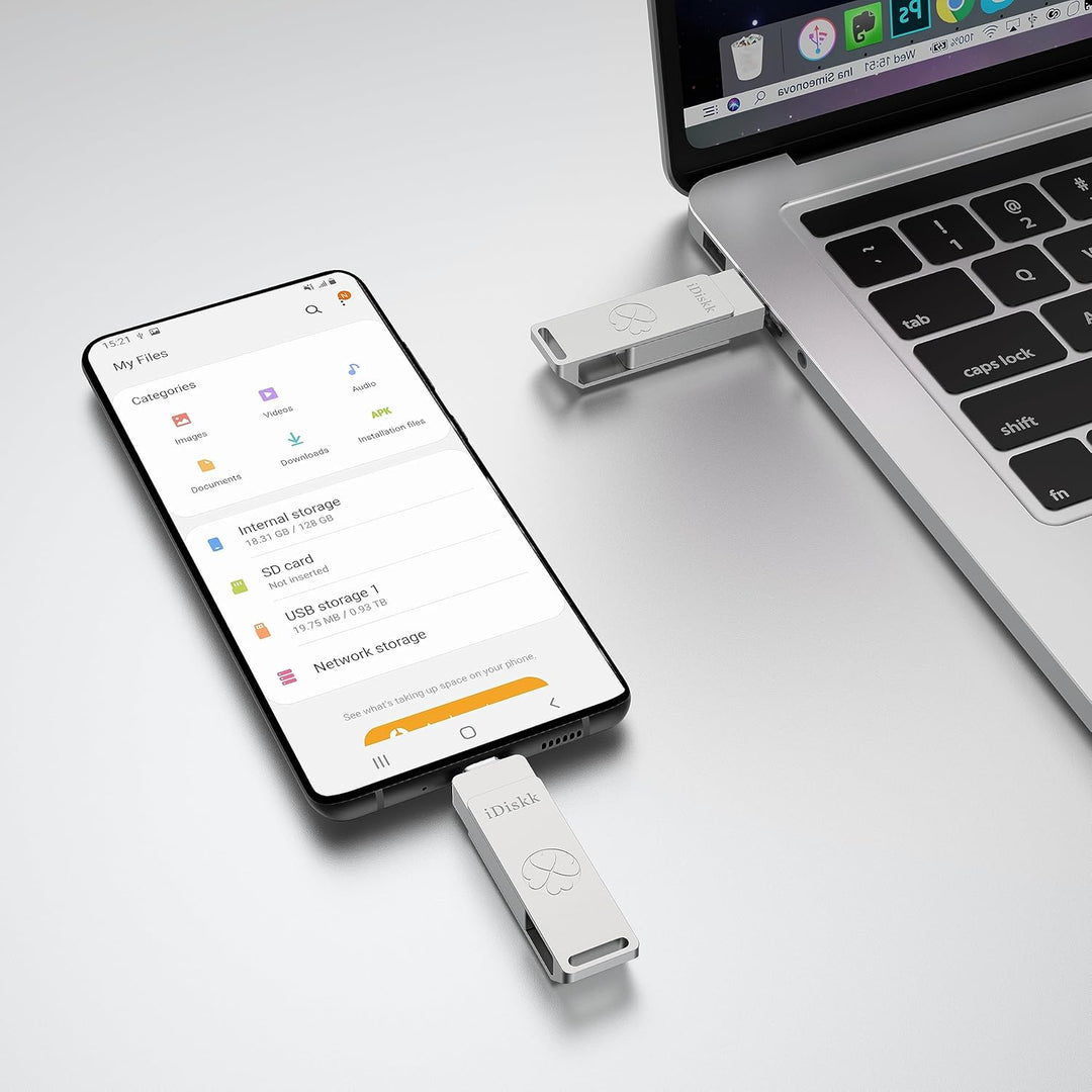 iDiskk 512GB Solid State USB Flash Drive, High Speed SSD Up to 500MB/s Fast USB-C and Gen 2 USB3.2 U