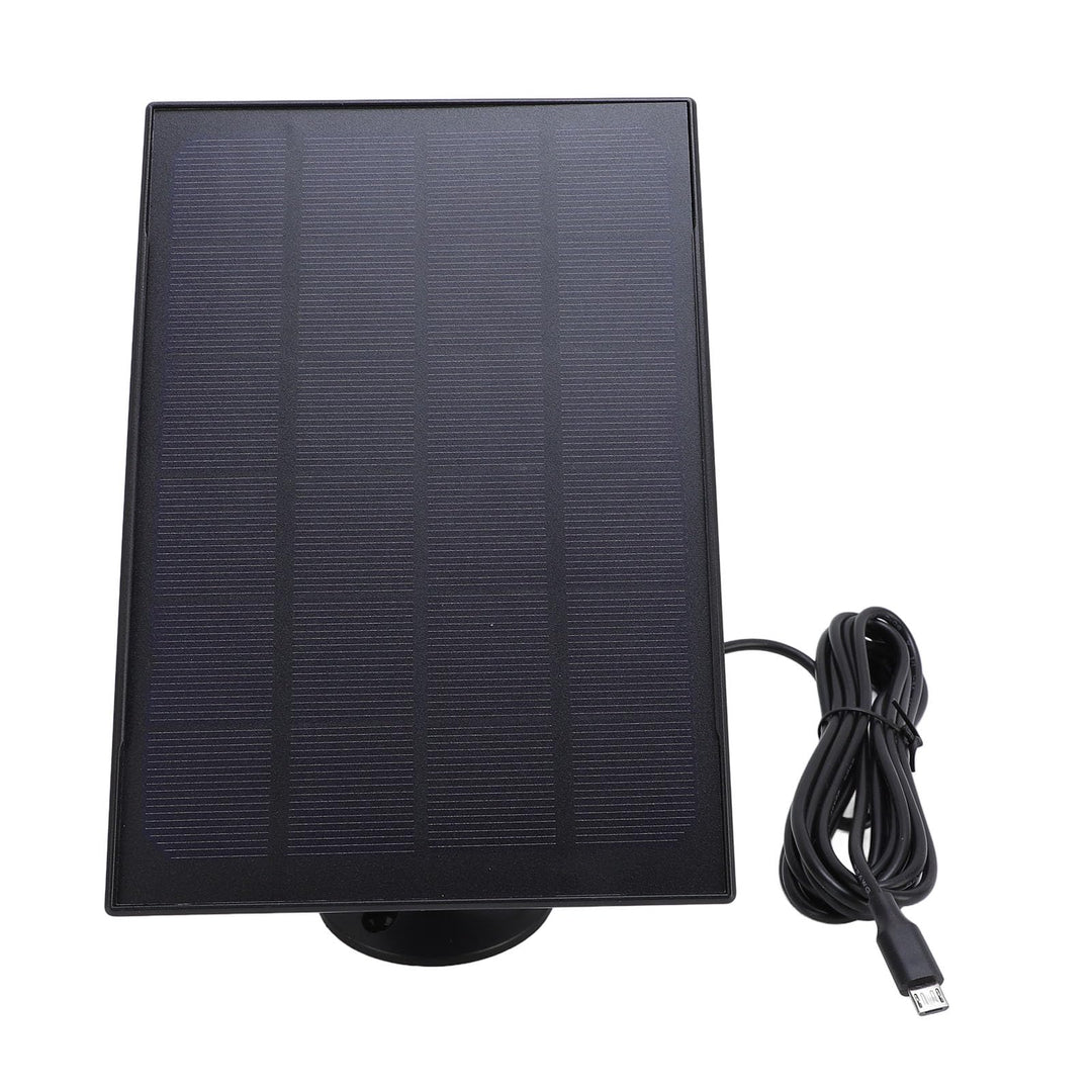 8W Solarpanel Ladegerät für Batteriekameras Im Freien-USB-Typ C/Micro USB, IP66 Wetterfest mit 360 °