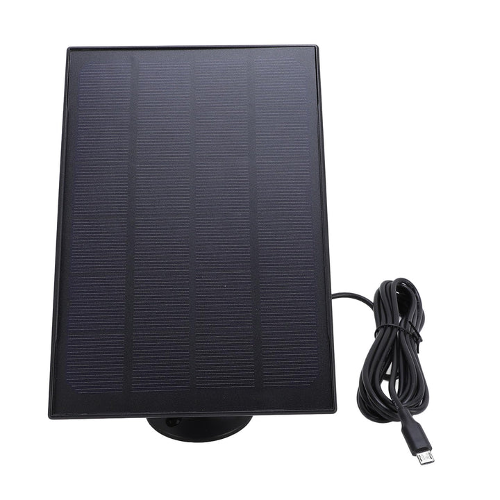 8W Solarpanel Ladegerät für Batteriekameras Im Freien-USB-Typ C/Micro USB, IP66 Wetterfest mit 360 °