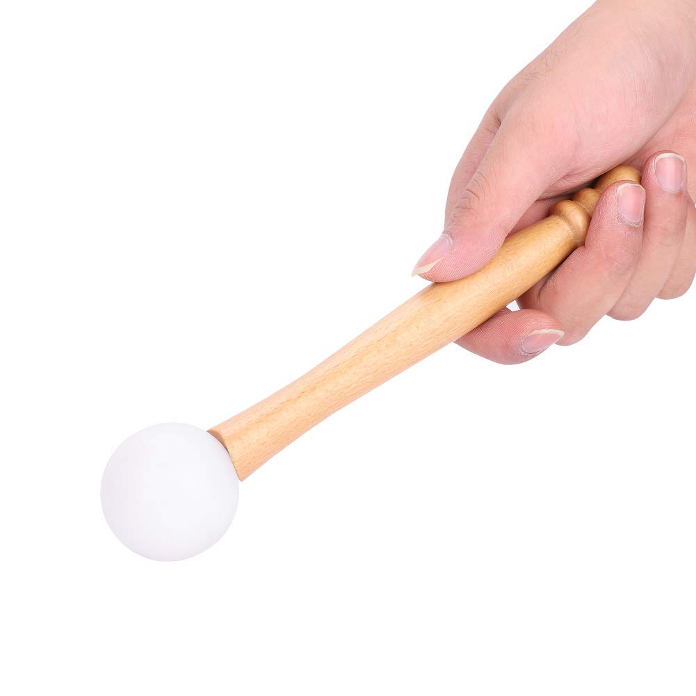 Klassischer Klangschalen Schlägel, Rubber Head Holzgriff Mallet Stick Gummi-O-Ring zum Spielen der K