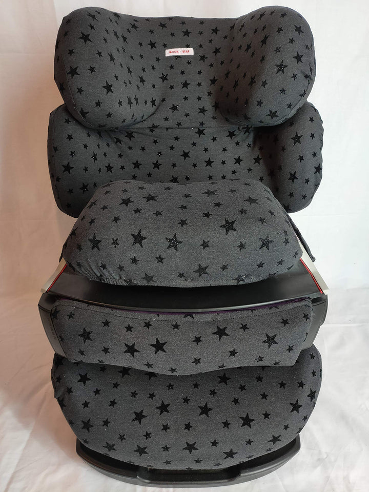 MOON-BEBE Schutzhülle für Cybex Pallas, Silver Pallas Fix und Pallas 2 Fix Nergo (black stars)