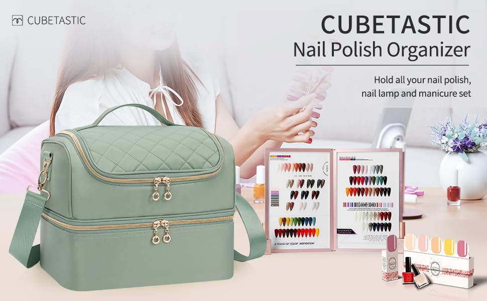 Nagellack Aufbewahrung, Doppelschicht Nagellack Organizer Tasche, Reise Nagellack Aufbewahrungsbox f