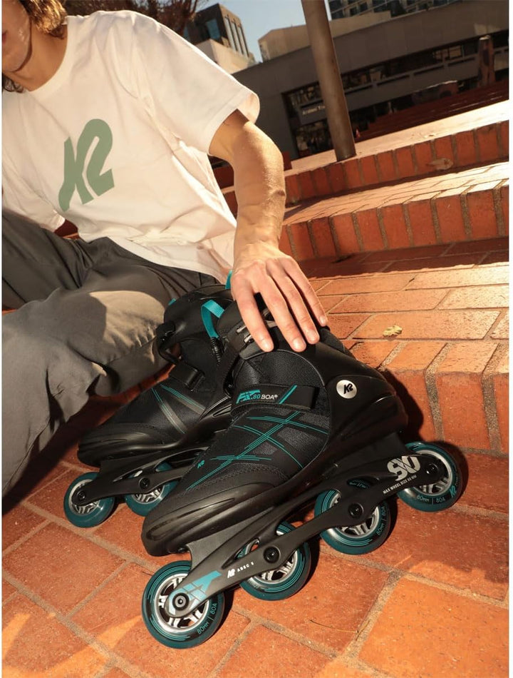 K2 Herren F.i.t. 80 Boa Inline Skates EU: 47 (UK: 11.5 / US: 12.5) black - blue, EU: 47 (UK: 11.5 /