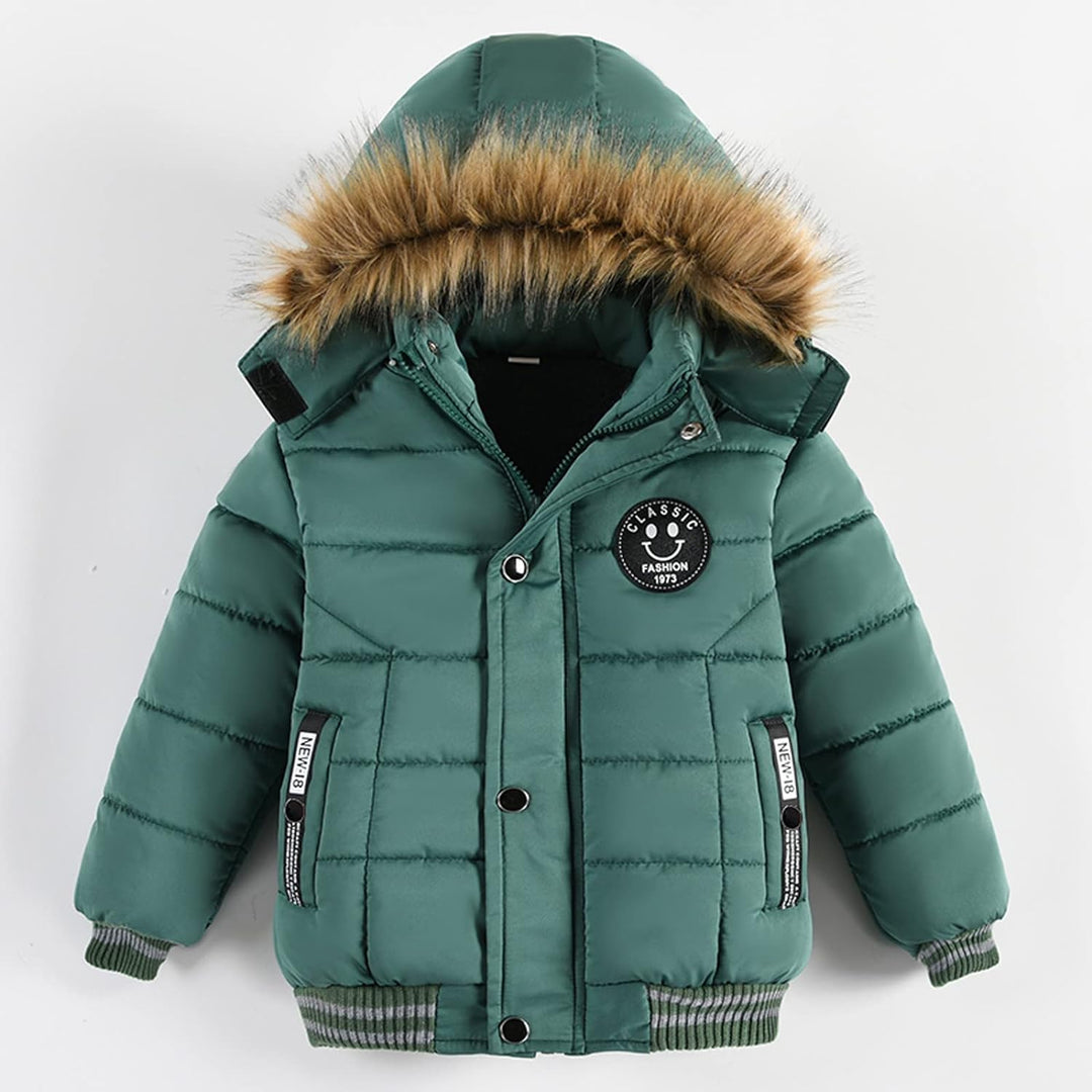 Fulidngzg Winterjacke Jungen Mädchen Kleinkind Gefüttert Winterjacke Wintermantel Kapuzenjacke Warm