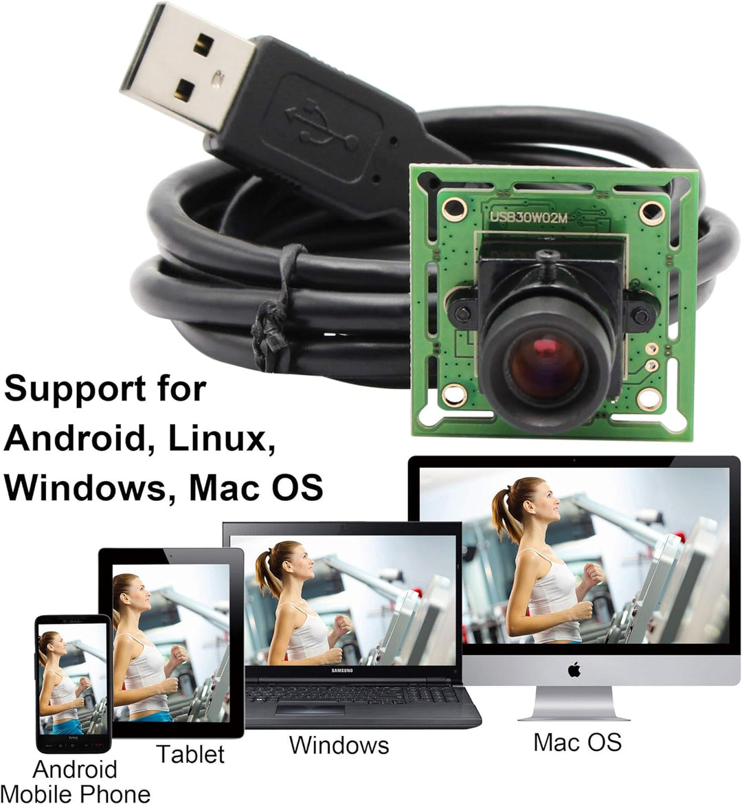 G 60fps USB Kameramodul 0.3mp Webcam modul Weitwinkel VGA Webkamera,480P 8mm Objektiv USB mit Kamera