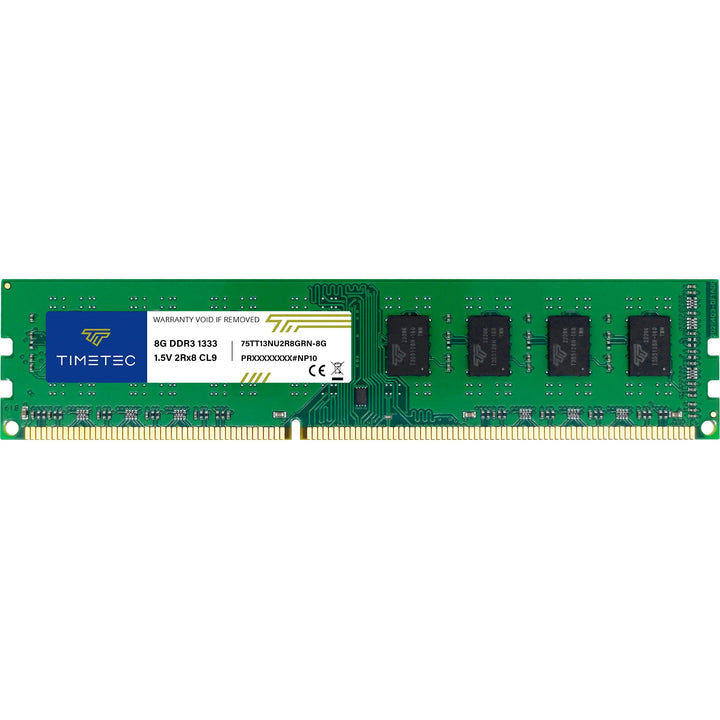 Timetec 8 GB DDR3 1333 MHz PC3-10600 Non-ECC Ungepuffert 1,5 V CL9 2Rx8 Dual Rank 240 Pin UDIMM Desk