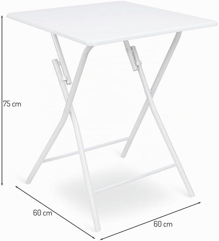 Milton &amp; Oldbrook Klapptisch Valongo, 60 x 60 cm, Weiss