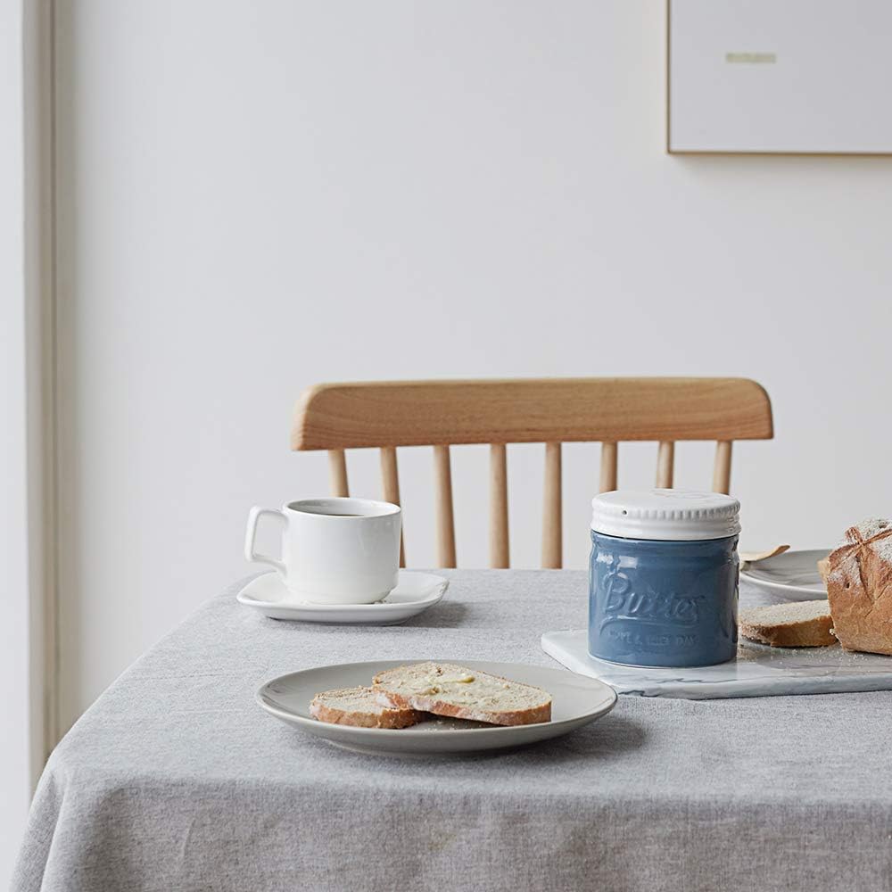 DOWAN Keramik Butterdose, Französische Butterdose mit Wasserkühlung, Butterglocke mit Deckel, Butter