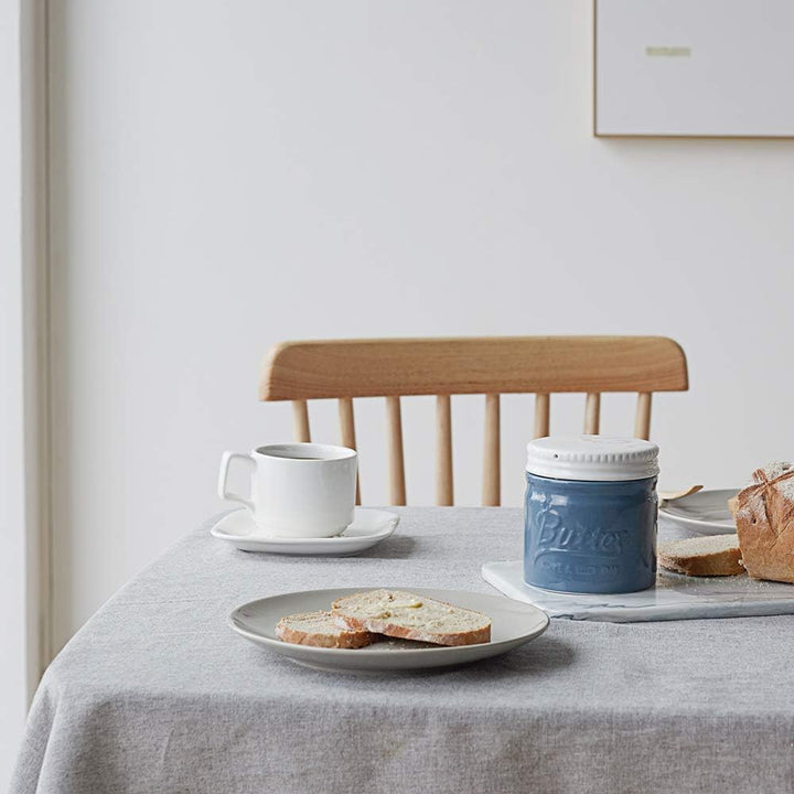 DOWAN Keramik Butterdose, Französische Butterdose mit Wasserkühlung, Butterglocke mit Deckel, Butter