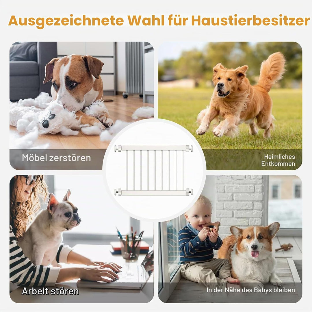 Kurzes Hundegitter, Fldofaves Extra breites 45-115cm Haustiergitter Gatter für Hunde im Innenbereich