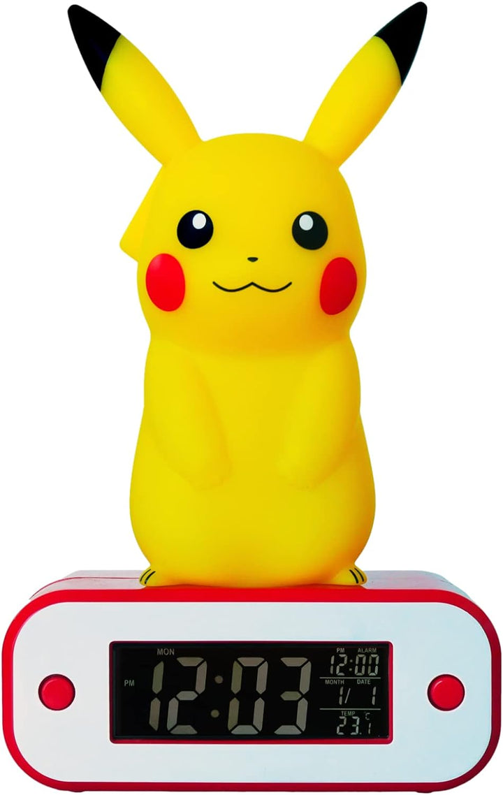 Teknofun - Pokémon Wecker - Pikachu - Beleuchteter Retro-Bildschirm -gelb- Digitales Display - Progr