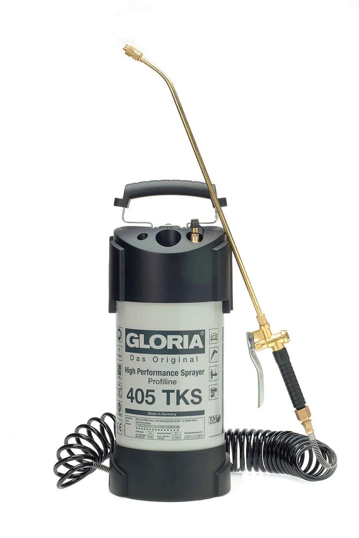 GLORIA Hochleistungssprühgerät 405 TKS Profiline | 5 L Füllinhalt | Profi-Drucksprüher aus Stahl | M