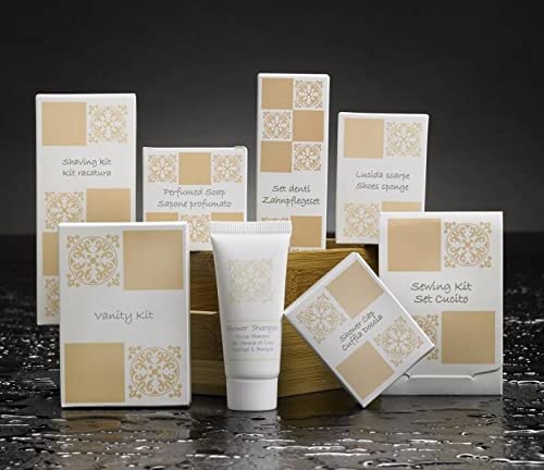 MAQA 100 Stück Einzeldosis-Dusche-Shampoo 25 ml, Hotel-Shampoo Duschgel, Courtesy Line Shower Shampo