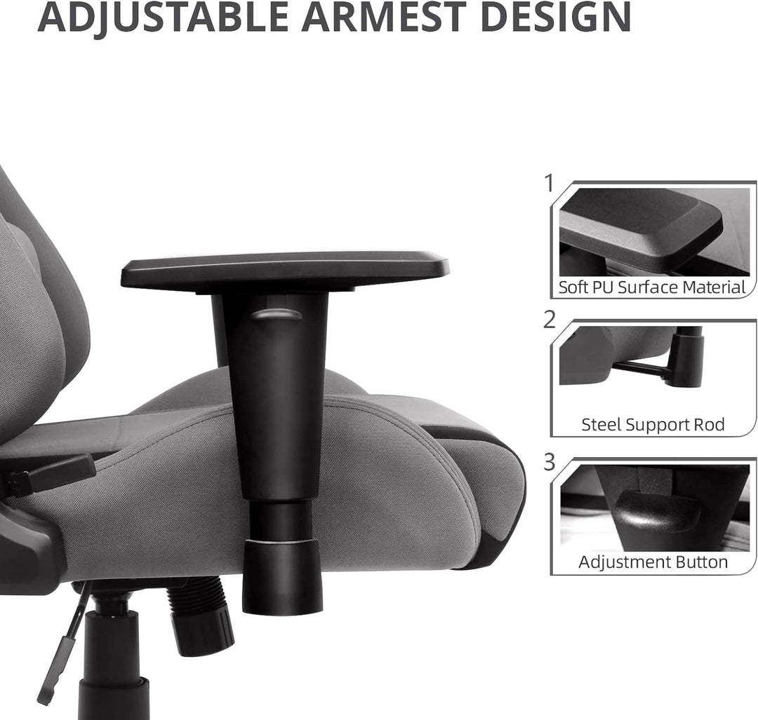 IntimaTe WM Heart Gaming Stuhl, Bürostuhl Stoff Racing Gamer Stuhl, Ergonomischer Computerstuhl Schr