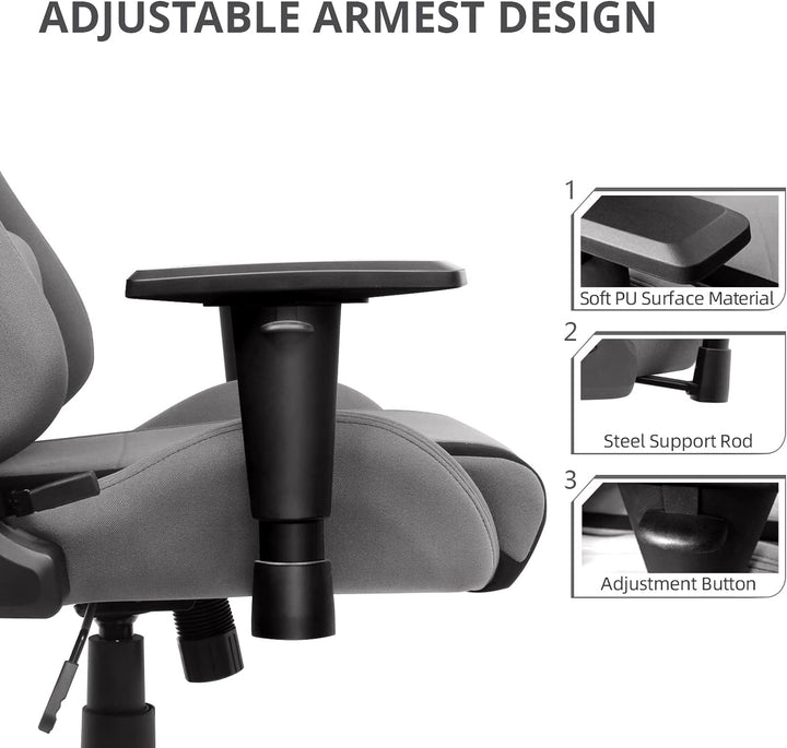 IntimaTe WM Heart Gaming Stuhl, Bürostuhl Stoff Racing Gamer Stuhl, Ergonomischer Computerstuhl Schr