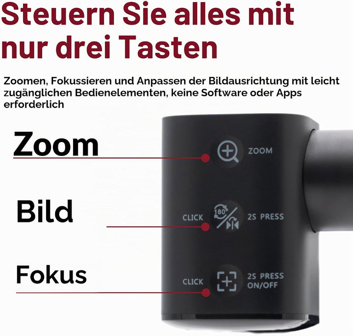 CA Essential Webcam Flex (WC-Flex) – Multifunktions-HD-Webcam mit drei Montagepositionen, Mittelansi