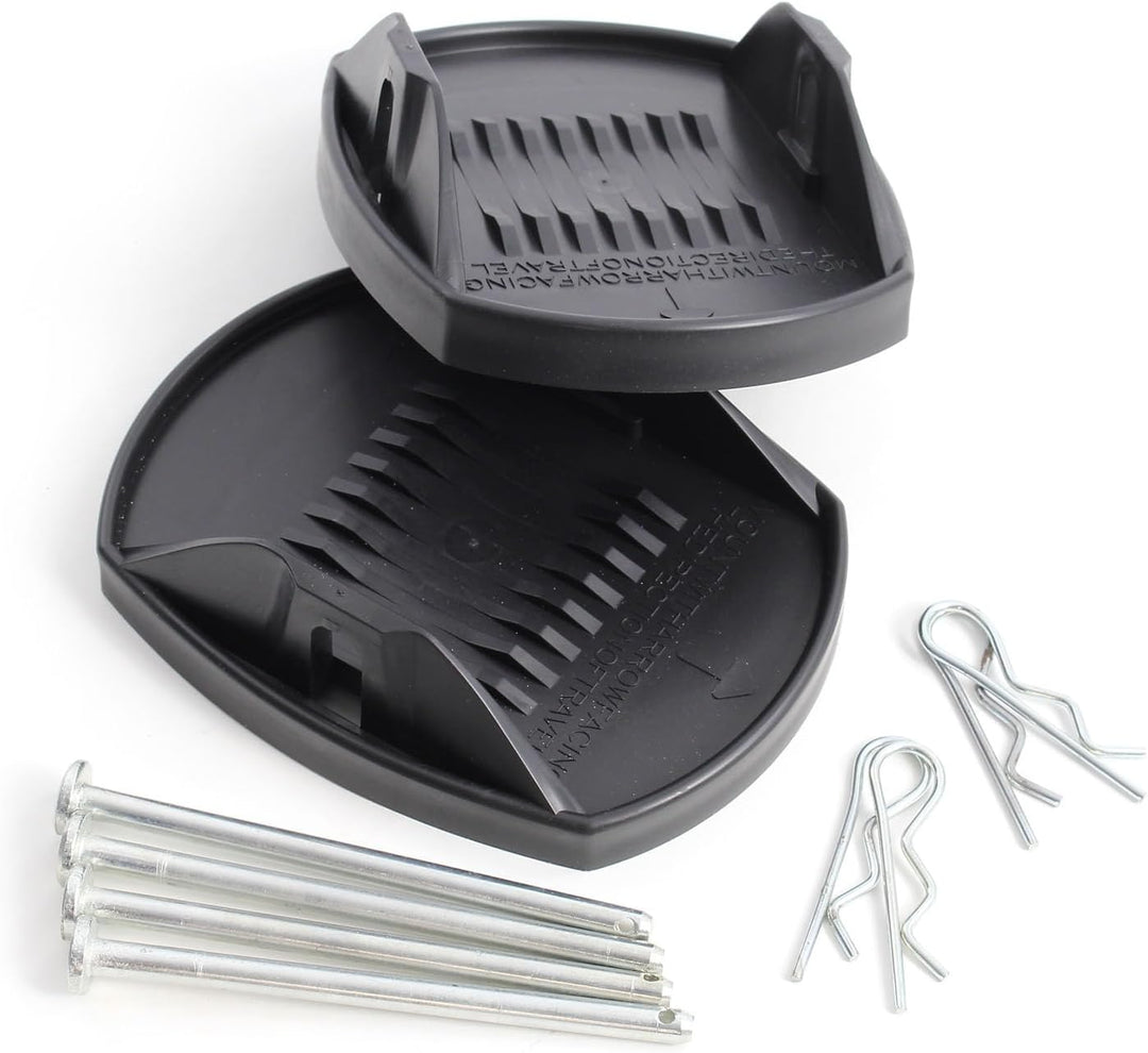 XPOtool 4X Stützplatten 180 x 145 mm mit Metallstift für Kurbelstütze von Wohnwagen, Wohnmobil, Cara
