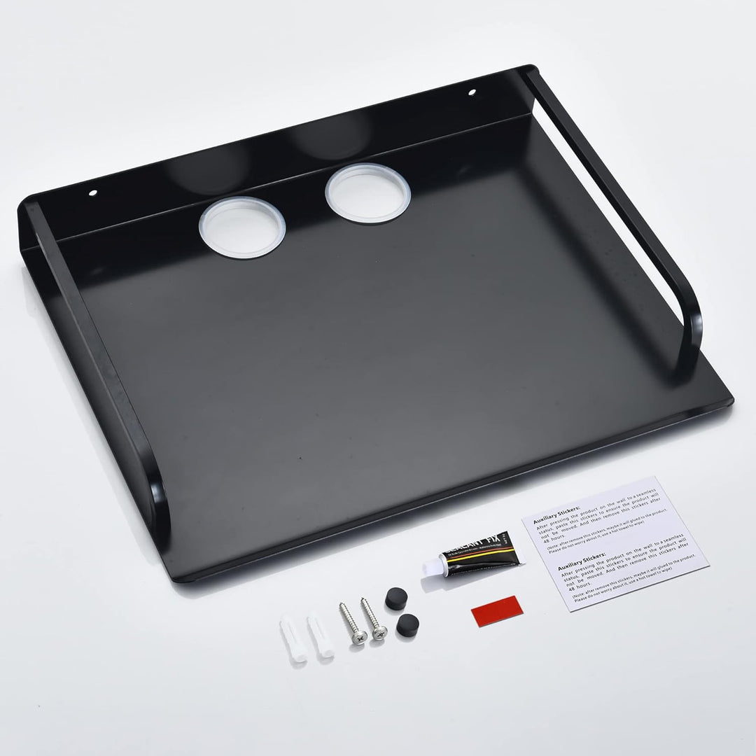 Beamer Wandhalterung, Multimedia Regal Wandregal Schwarz für TV Box, Router, Apple Tv 4k, Receiver,