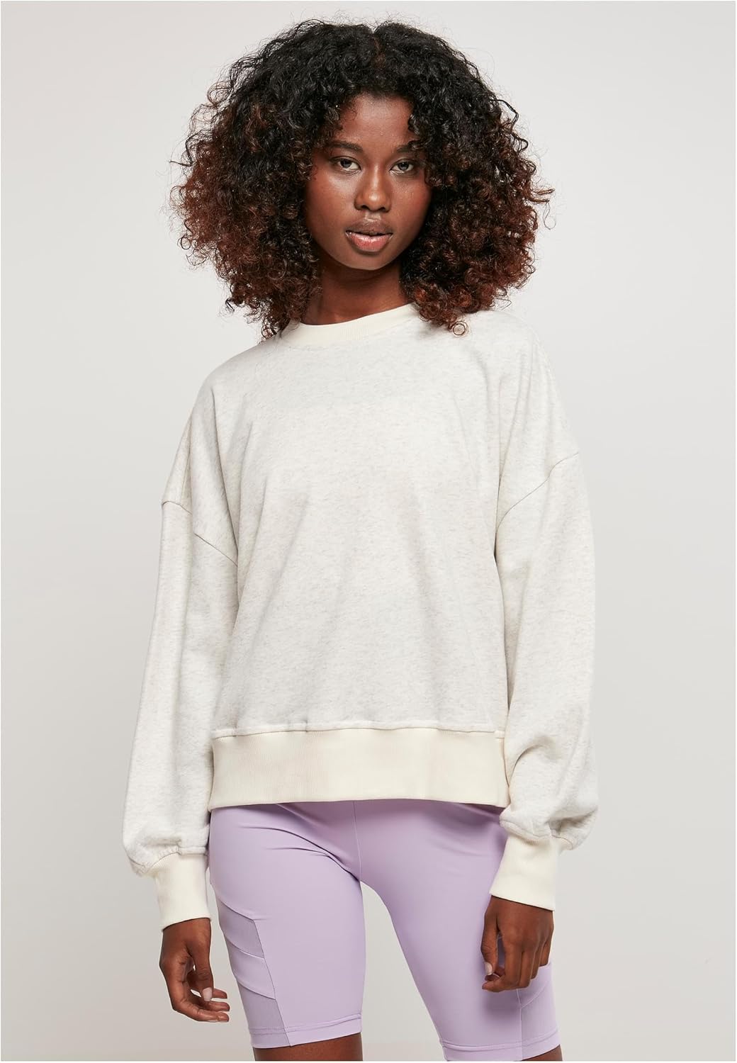 Urban Classics Damen Sweatshirt, Lightgrey