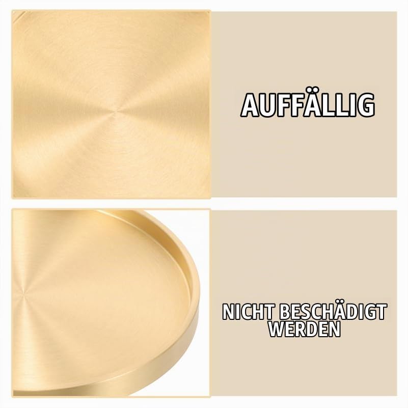Gold-Untersetzer, 2Stück Teematte aus Messing, 7,5cm Grosses Teetablett, Getränke Isoliermatte, Wied