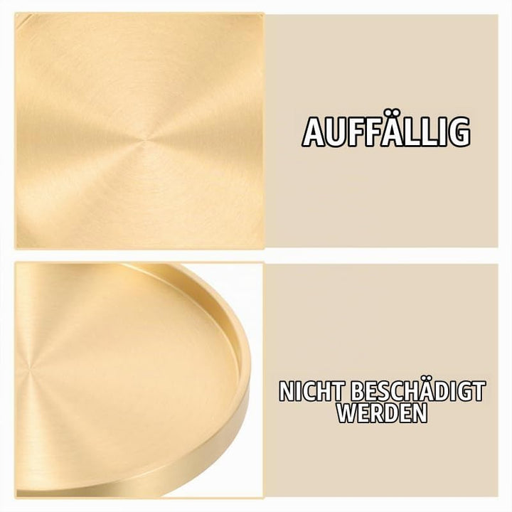 Gold-Untersetzer, 2Stück Teematte aus Messing, 7,5cm Grosses Teetablett, Getränke Isoliermatte, Wied