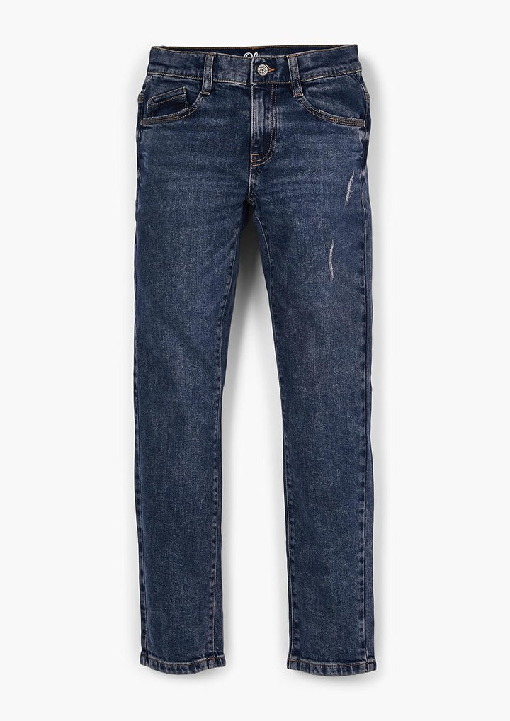 s.Oliver Jungen Regular: Denim im Used Look 146 Slim Blau 58z2, 146 Slim Blau 58z2