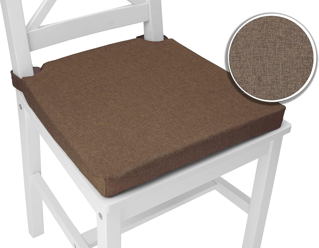 sunnypillow 4er Set Stuhlkissen mit Klettverschluss Polsterauflage Auflage für Stühle - Indoor/Outdo