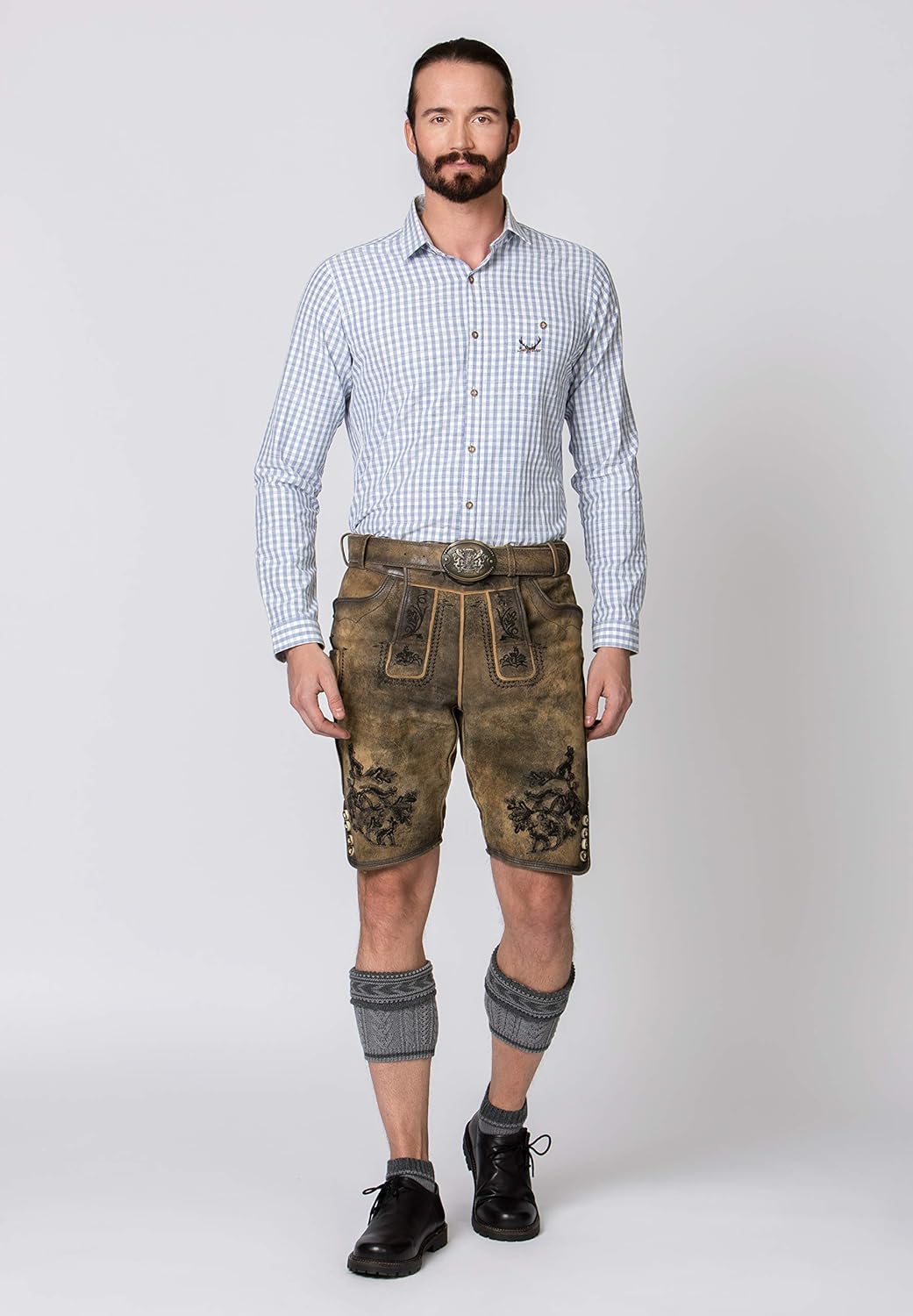 Stockerpoint Herren Hartl Trachtenlederhose 46 Oid Gespeckt Schwarz, 46 Oid Gespeckt Schwarz