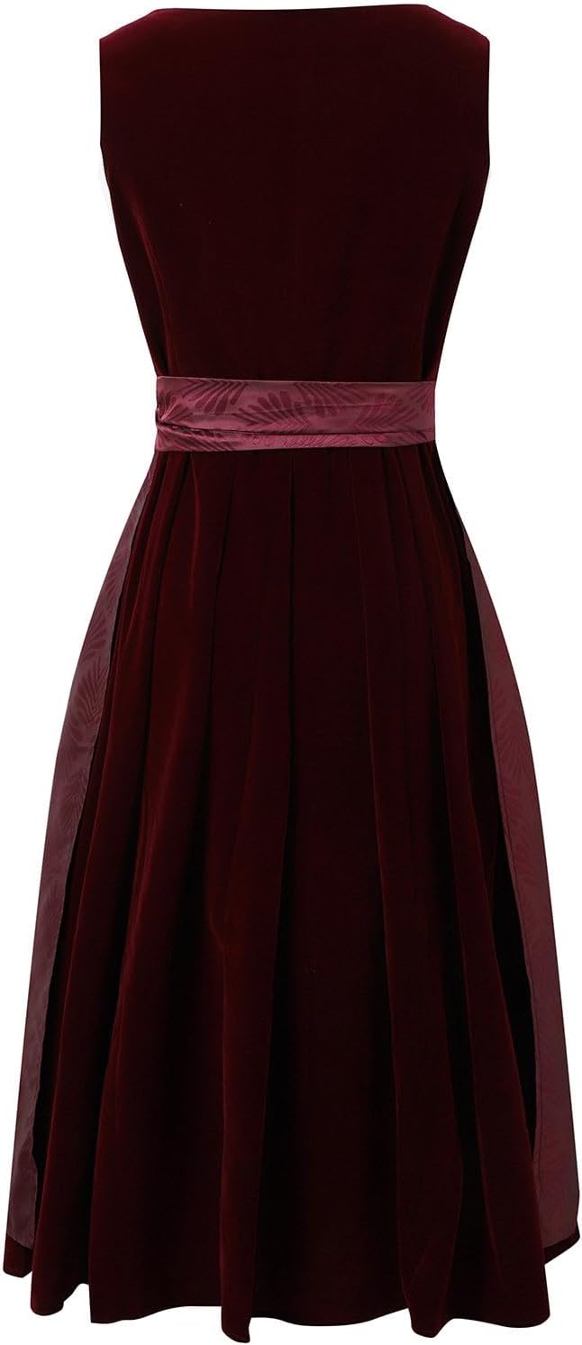 Dirndlkleid Damen Dirndl Midi Trachtenkleid Oktoberfest Trachtenmode Trachtenrock Cocktailkleid Spit
