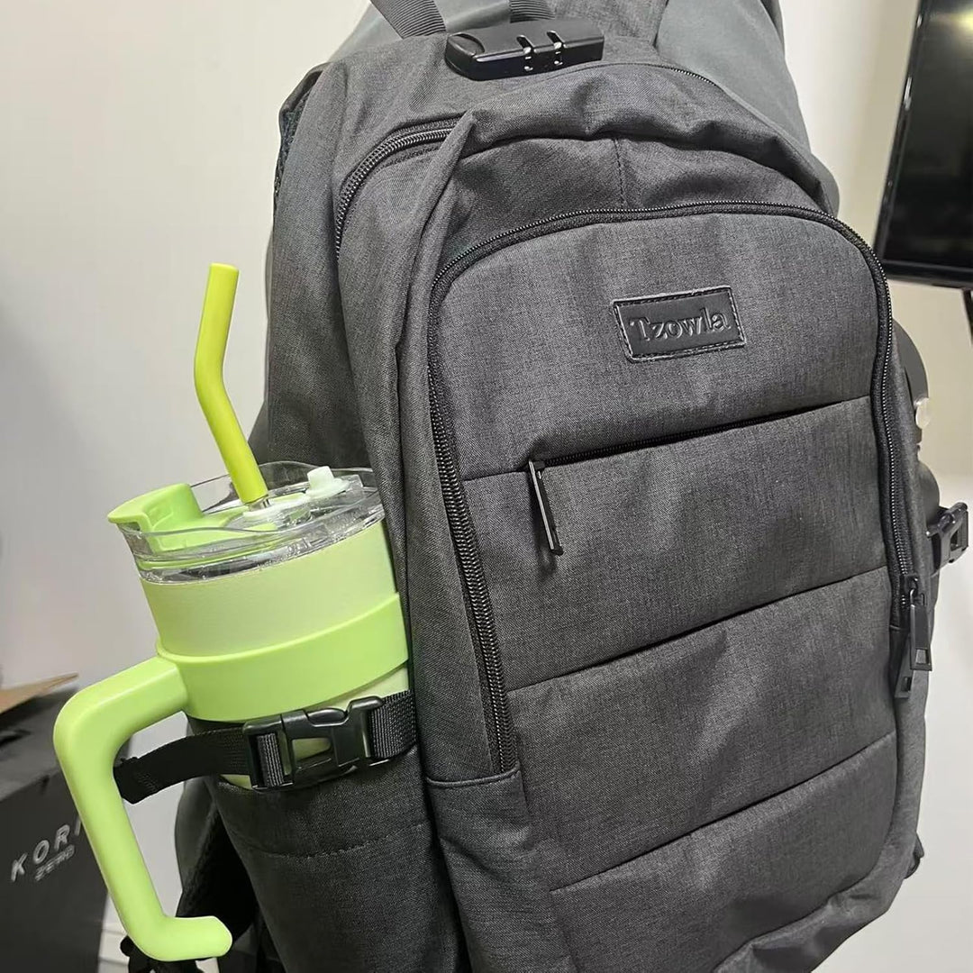 Tzowla Anti Diebstahl Laptop Rucksack für Herren,Rucksack Wasserdicht mit USB-Ladeanschluss und Schl