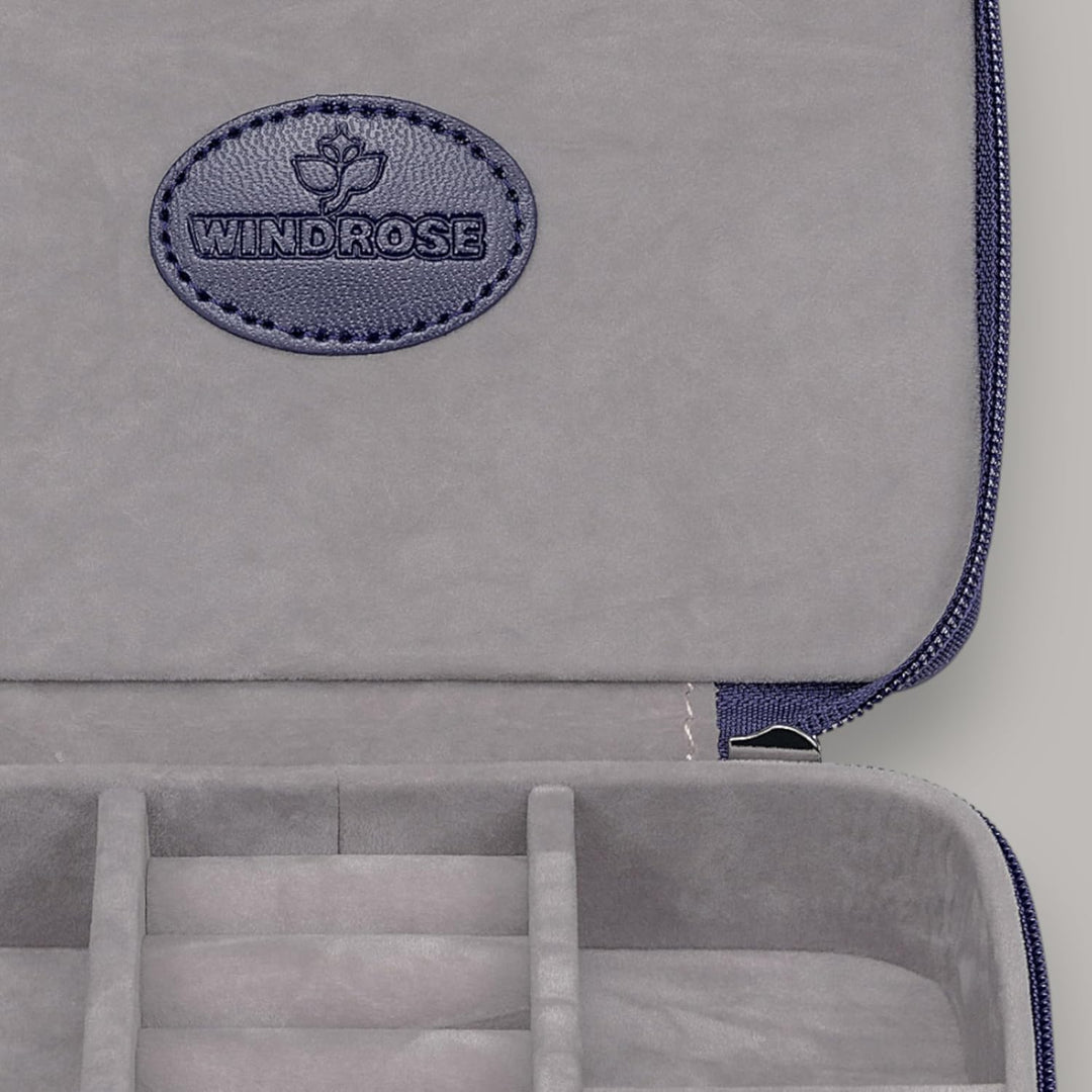 Windrose Charmbox klein merino moda/dunkelblau, Dunkelblau