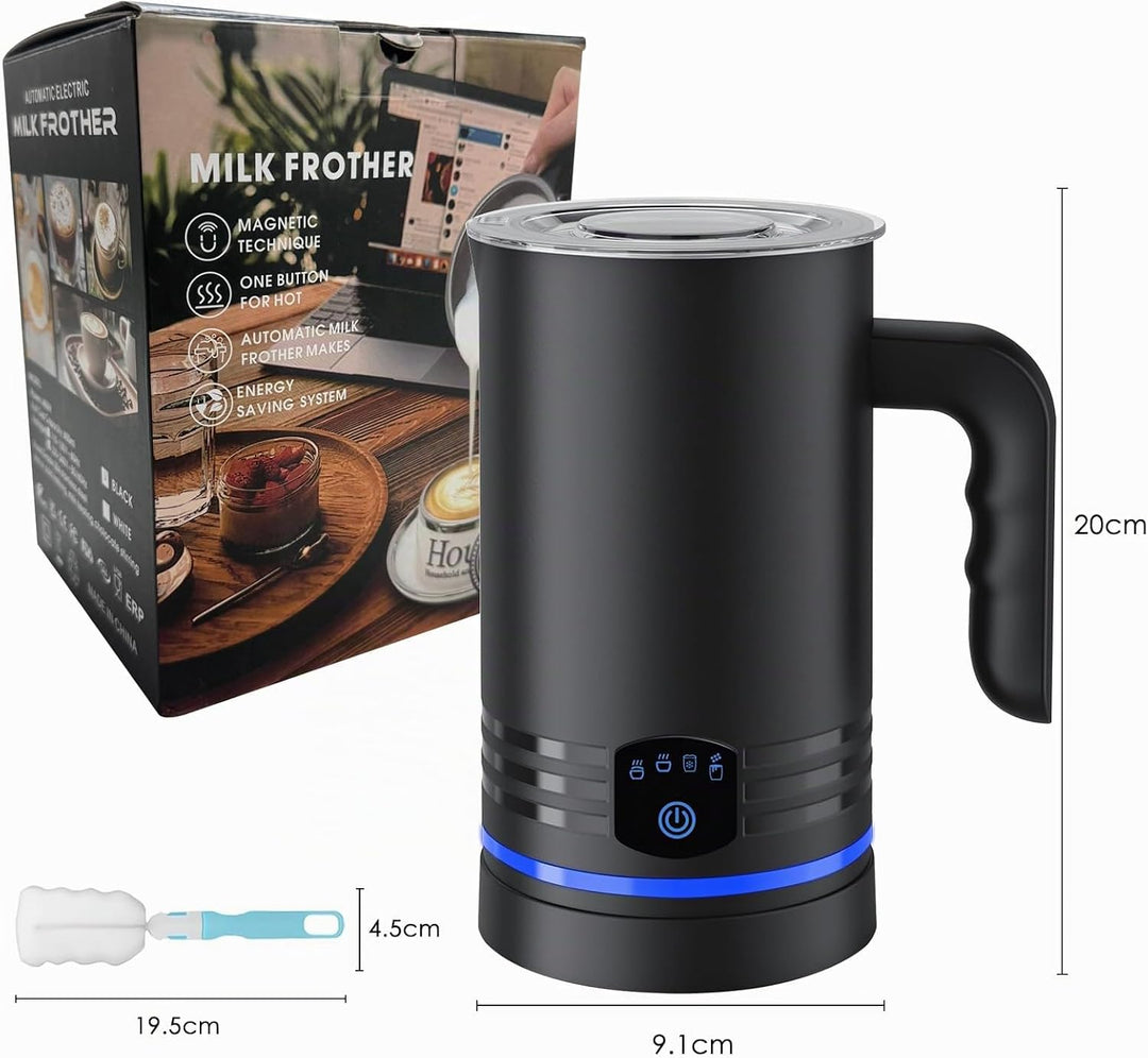 Milchaufschäumer Elektrisch 4 in 1,430ml Grosses AutomatischerMilchschäumer,Geräuschloser,Abschaltun